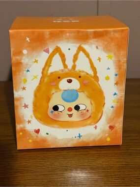 Orange Plush Blind Box with Cute Bunny Logo